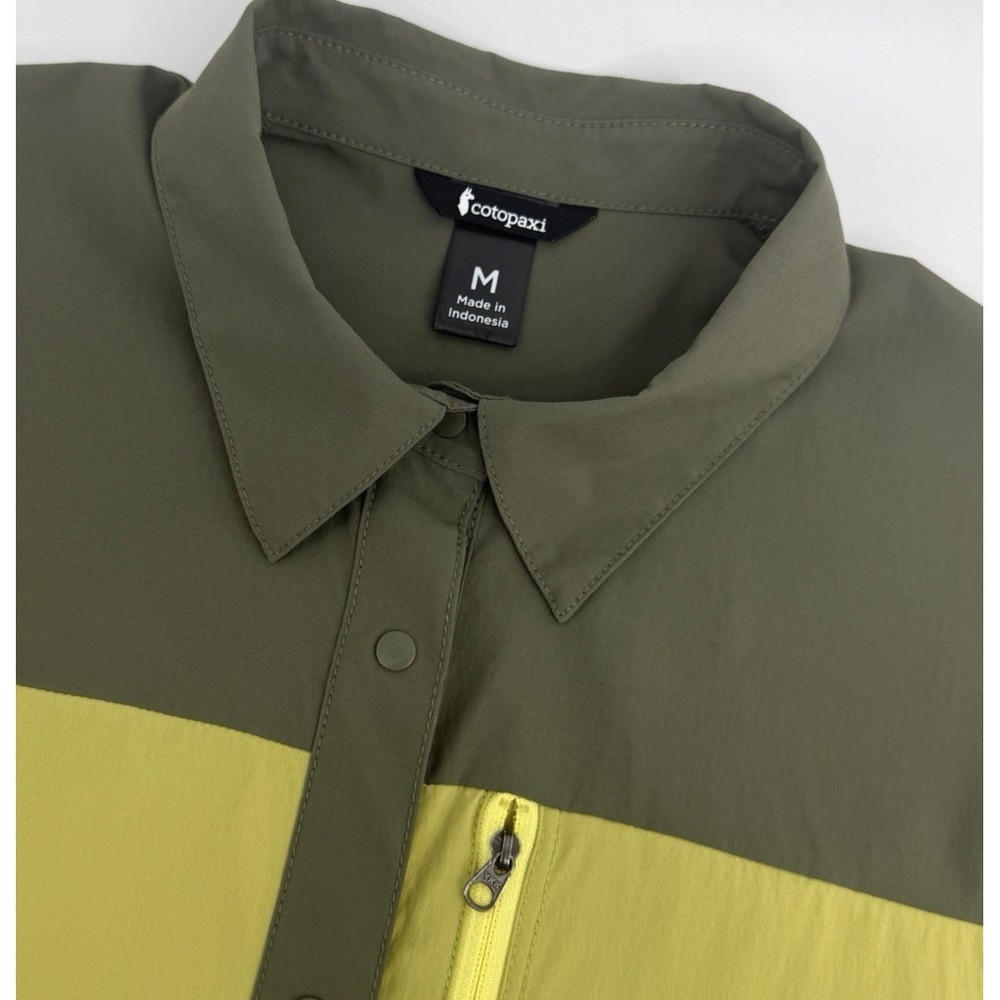 Cotopaxi Sumaco Shirt Mens M Lemongrass Yellow Snap Button Hiking Vented